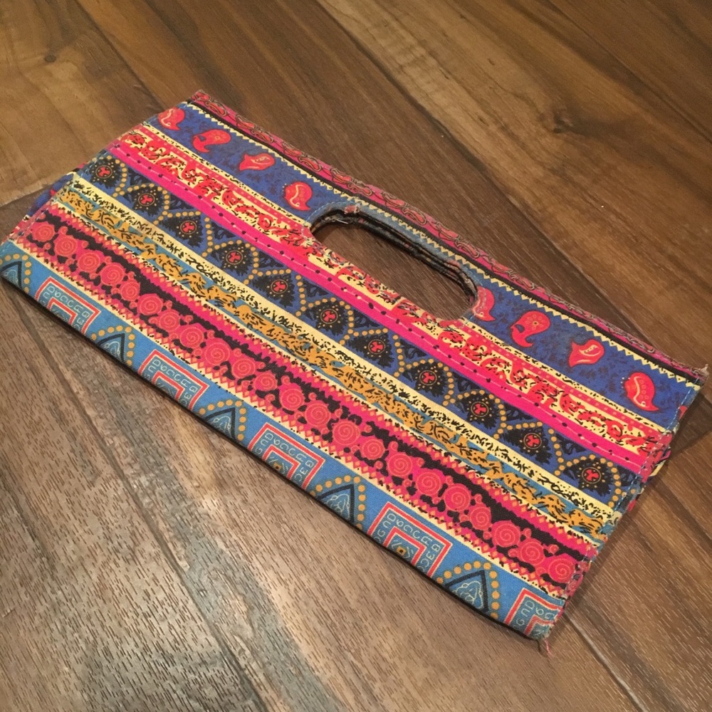 Charming Charlie Multi-Patterned Clutch